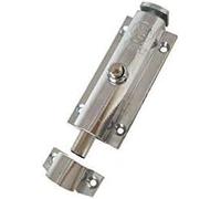 Chaîne de porte en acier inoxydable, Loquet de porte coulissant, verrou encastré en alliage zinc, sécurité à barillet avec interrupteur ressort(4 inch :9 * 3 * 2.5cm)