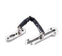 Chaîne de porte Serrure de porte interne, Verrou de porte à pêne dormant avec chaînette en acier inoxydable argenté