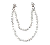 Chaîne de portefeuille avec perles en céramique scintillante - 10 mm - Style bohème brillant - Pour sac à main, jean, pantalon - Accessoires de mode pour homme et femme, As shown in the pic, Strass