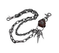 Chaîne de portefeuille pour homme tendance Hip Hop Punk Cool Hawk Griffe, chaîne rétro antivol porte-clés chaîne de pantalon (peau d'aigle marron)