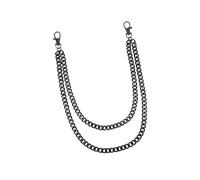 Chaîne de portefeuille robuste pour homme, accessoire de mode, chaînes de pantalon pour clés, jeans, pantalons, sac à main et accessoire de sac à main, Noir