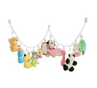 Chaîne de rangement pour - Présentoir blanc à suspendre avec 20 clips | Support mural en peluche pour chapeau, écharpe, chaussettes, gants, cravate, pour vestiaire, chambre à coucher, affichage