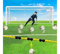 Chaîne de rebond d'entraînement de gardien de but avec déflecteur et sac à eau, kit d'amélioration des réflexes de football et d'agilité pour améliorer les compétences