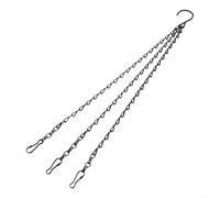 Chaîne de rechange crochet en fer pour suspendre un panier de fleurs, lanterne décorative à 3 points, support robuste, plusieurs longueurs pour intérieur ou extérieur, jardin, maison (50,5 cm)