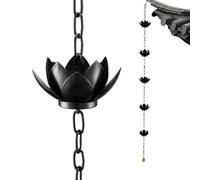 Chaîne de récupération d'eau de Pluie Chaîne décorative en métal pour gouttière récupération d'eau de Pluie pour Maison, Jardin, Cour arrière, Patio extérieur, Balcon, aménagement paysager