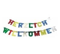 Chaîne de salutation herzlich willkommen 2,5m papstar 22903127