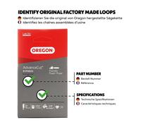 Chaîne de scie Oregon AdvanceCut™ pour Bosch, Ryobi, Mitox, Black & Decker...