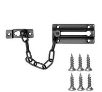 Chaîne de sécurité de porte en acier inoxydable avec 6 vis Serrure de porte Serrure de porte Latch Guard Chaîne pour maison, hôtel, portes intérieures et fenêtres