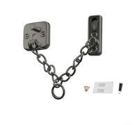 Chaîne de sécurité de porte en acier inoxydable - Protection | Acier inoxydable robuste, empêche l'accès non autorisé, design argenté, pour portes d'entrée, vis incluses (gris)