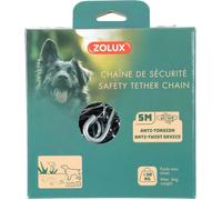 Chaîne de sécurité en acier 5 mètres maillon anti torsion pour chien poids max 30 kg - zolux