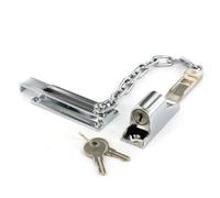 Chaîne de sécurité en chrome poli avec serrure de porte antivol pour porte d'entrée intérieure parfaite pour les portes en bois et uPVC