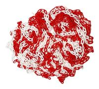 Chaîne de Signalisation en Plastique, Chaîne de Barrière en Plastique, Chaîne d'Avertissement, 8m Chaînes de Barrière de Sécurité Chaine Plastique Rouge Blanc Sécurité Lien Chaîne