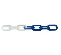 Chaine de signalisation polypropylène - 8mm/25m - bleu/blanc