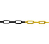 Chaine de signalisationalisation acier - Diamètre 6 mm x 15 m - noir/jaune