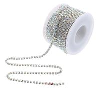 Chaîne de Strass pour Loisirs Créatifs, Rouleau 10m, Métal | Décoration Mariage et Bricolage, Forme Créative, pour Vêtements et Livres, Couvre Trous, Facile à Ranger