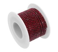Chaîne de Strass Rouge 2mm en Rouleau 10 Yards, Simple Rang