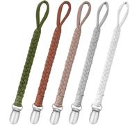 Chaîne De Sucette Bébé En Coton Avec,Avec 5 Pcs Adaptateur De Sucette Convient Aux Sucettes Jouets De Dentition Pour Filles Et Garçons Pour Bébé Essentiels,Garde La Tétine Propre.[H115]