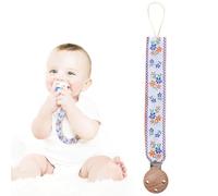 Chaîne de sucette, clip de sucette de dentition,Baby Teether saisissant le jouet - La sangle de sucette brodée maintient les detrants et les petits jouets en place pendant 0-3 ans