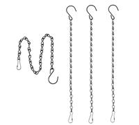 Chaîne de Suspension, Lot de 4 Chaîne en Métal à Suspendre Avec Crochet et Clip Chaînes à Suspendre pour Nichoirs, Jardinières, Lanternes et Décorations Panier à Fleurs pour Intérieur et Extérieur