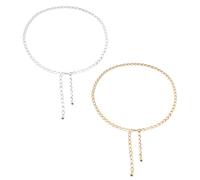 Chaîne De Taille 2 Pièces Pour Femmes, Chaîne De Taille En Métal À La Mode, Chaîne De Taille Boho Réglable, Ceinture De Chaîne En Or Et Argent, Ceinture De Chaîne Pour Femmes, Ceinture Pour Robe