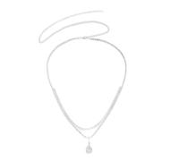 Chaîne de taille avec pendentif en forme de goutte d'eau double couche pour femme pour fête de plage, usage quotidien, accessoire élégant, taille unique, Comme décrit, 1