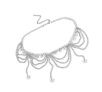 Chaîne de taille délicate à franges superposées - Bijoux de corps à la mode multi-couches - Ornement de taille - Motif papillon, One Size, Comme décrit, Produit conforme à la description.
