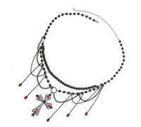 Chaîne de taille délicate avec perles d'imitation et pampilles à franges - Bijoux de corps à la mode multicouche - Décoration de taille - Ceinture de perles d'imitation, One Size, Comme décrit, Comme