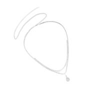 Chaîne de taille en cuivre double couche réglable en forme de gouttes d'eau - Accessoires de corps tendance pour les vacances, les sorties, taille unique, Comme décrit, 1