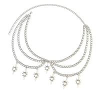 Chaîne de taille en métal avec motif cœur pour concert punk rock et streetwear décontracté