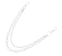 Chaîne de Taille Géométrique à Perles Rondes, Blanc, Adulte