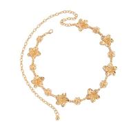 Chaîne de taille ornée de fleurs avec fermoir sécurisé en fer, bijoux de corps réglables pour mariages, fêtes, sorties à la plage, bijoux de taille en fer