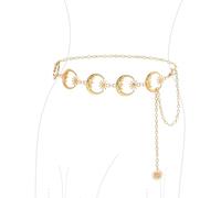 Chaîne de Taille pour Femme, Ceinture de Chaîne en Métal de Lune Soleil, Ceinture de Chaîne Réglable, Vintage Chaîne de Corps, pour Robe Jeans