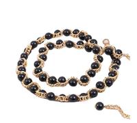 Chaîne de Taille pour Femme Sweet Pearl Ceinture Femme Mince Plus Grande Taille Jupe pour Femmes et Filles(Schwarz)