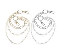 Chaîne de Taille Rétro en Métal Alliage, Lot de 2 Pièces, Argenté | Multicouche à Franges, pour Soirées Plage et Rendez-vous, Bijou Fantaisie pour Femme et Fille