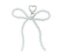 Chaîne de téléphone à la mode Pendentif simple Porte-clés Bowknot Origine Téléphone esthétique Sac élégant pour la clé Pendentif esthétique Porte-clés, Blanc., taille unique