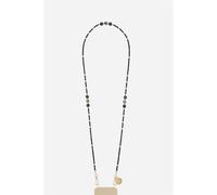 La Coque Francaise Chaîne de téléphone Iris perles noires 120 cm