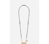 Chaîne de téléphone La Coque Francaise Iris perles 120 cm Noir