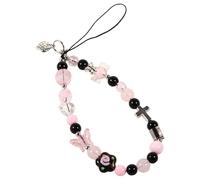 Chaîne de téléphone portable avec cordon de suspension pour appareil photo Ccd Noir et rose, noir/rose, universel