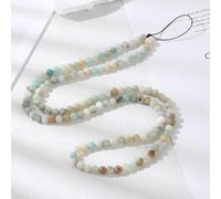 Chaîne de téléphone Portable en Pierre Naturelle, Longue Style, Perle Ronde, Cordon de Suspension pour téléphone Portable, lanière de téléphone Anti-Chute