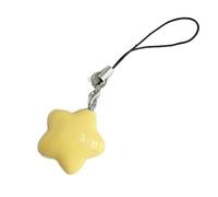 Chaîne de téléphone portable en résine avec étoile à cinq pointes, lanière de sangle, pendentif à suspendre, ornement, accessoire de bijoux, As show, Acrylique, Pas de gemme