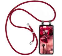 moex Chaîne de téléphone portable compatible avec Samsung Galaxy A35 5G - Avec cordon réglable en longueur - Coque de téléphone portable à porter autour du cou - En silicone transparent - Avec cordon