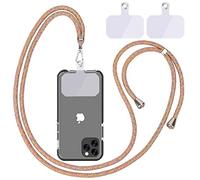 Chaîne de téléphone portable universelle, cordon universel pour téléphone portable suspendu autour du cou avec coussinet de téléphone portable, réglable et amovible., 1 arc-en-ciel jaune, Hand