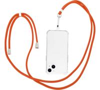 Chaîne De Téléphone Portable Universelle, Dragonne De Téléphone Portable Ajustable Patch Universel, Chaîne De Téléphone Portable Pour Étuis De Smartphones Standard, Orange-Rouge
