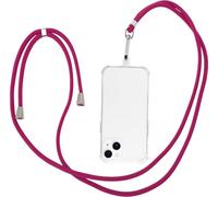 Chaîne De Téléphone Portable Universelle, Dragonne De Téléphone Portable Réglable Patch Universel, Chaîne De Téléphone Portable Pour Étuis De Smartphones Standards, Magenta Foncé