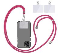 Chaîne de téléphone portable universelle pour téléphone portable - Avec cordon pour téléphone portable - Réglable et amovible - Rose rouge, Rose, Passen Sie die maximale Größe auf 73 li Meter Jahr
