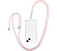 Chaîne De Téléphone Portable Universelle, Sangle De Téléphone Portable Ajustable Avec Patch Universel, Chaîne De Téléphone Portable Pour Étui De Smartphone Standard, Rose