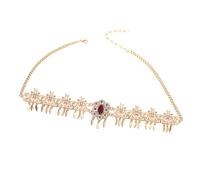 Chaîne de tête de bijoux de mariée avec éblouissants, chaîne de front du Moyen-Orient pour les galas de soirée, accessoire de cheveux de mariée