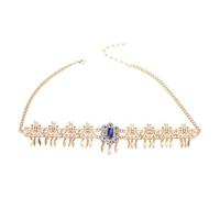 Chaîne de tête de bijoux de mariée avec éblouissants, front du Moyen-Orient pour les galas du soir, tête éblouissante avec pierres rayonnantes pour les galas des femmes et les cérémonies