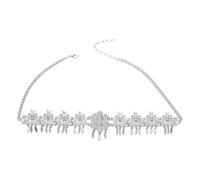 Chaîne de tête de bijoux de mariée avec éblouissants, front du Moyen-Orient pour les galas du soir, tête éblouissante avec pierres rayonnantes pour les galas des femmes et les cérémonies