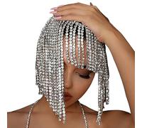 Chaîne de tête en cristal bohème avec pendentif en forme de goutte pour femme, accessoire pour femme, tresses en duvet, festival, petites filles et femmes, taille unique